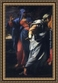 Annibale Carracci Framed Paintings - Holy Women at the Tomb of Christ [detail] by Annibale Carracci